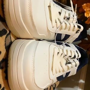 #243 Trenton sz 11 White and Blue Sneakers